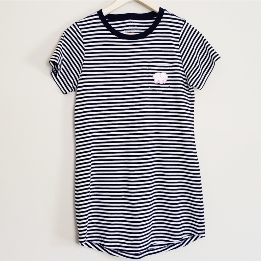 Ivory Ella Striped Shirt Dress